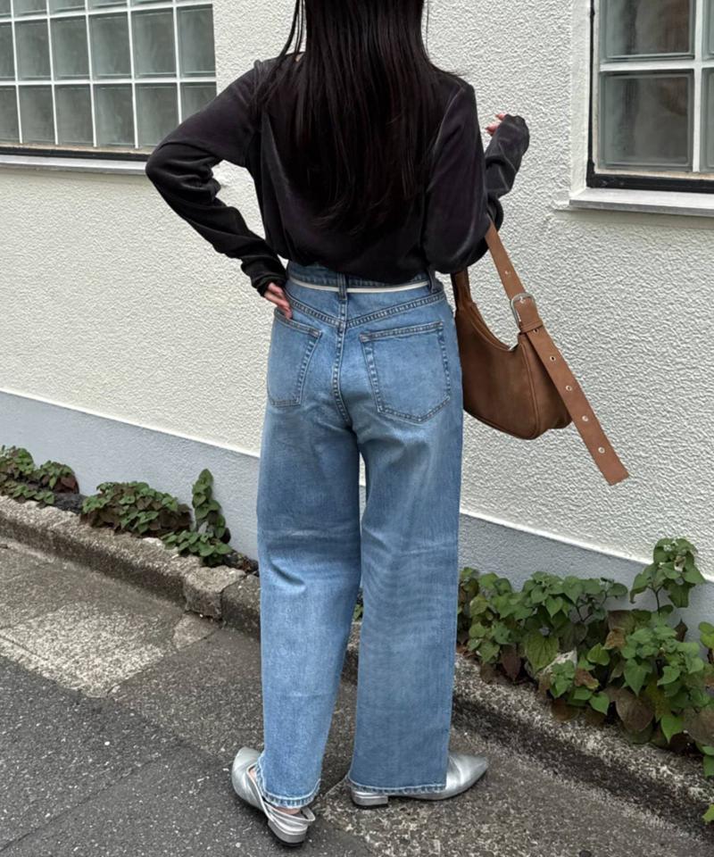 【WEB限定/今買って秋まで使える】シアーフロッキーベロア見えメロートップス