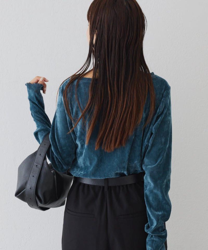 【WEB限定/今買って秋まで使える】シアーフロッキーベロア見えメロートップス