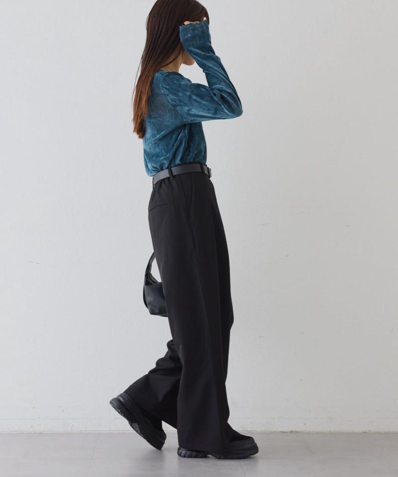 【WEB限定/今買って秋まで使える】シアーフロッキーベロア見えメロートップス