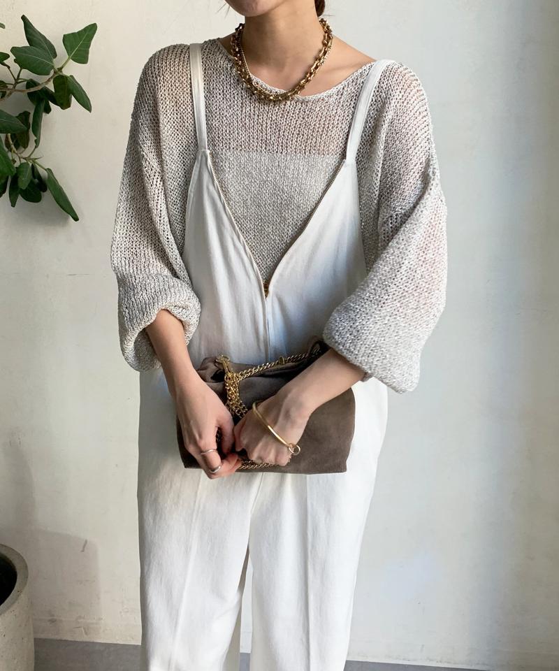 【完売カラー再追加！/サイズ展開あり】細紐デニムフロントジップサロペット