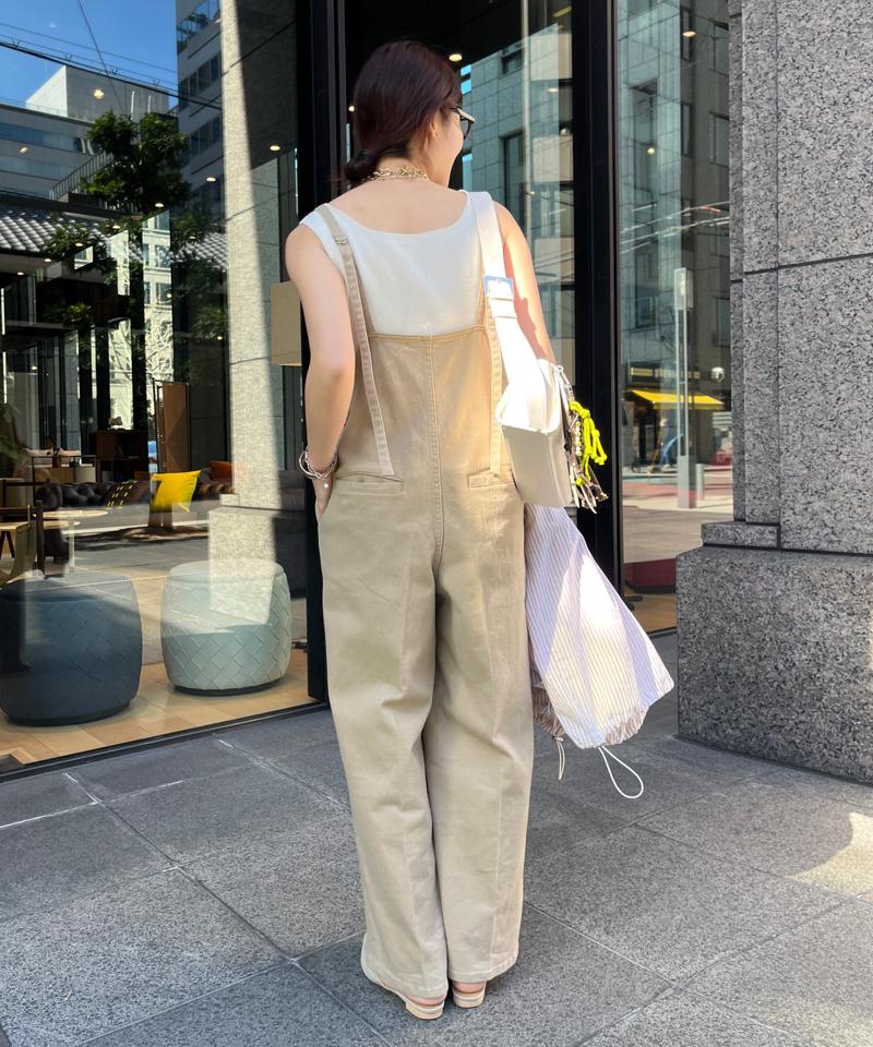 【完売カラー再追加！/サイズ展開あり】細紐デニムフロントジップサロペット