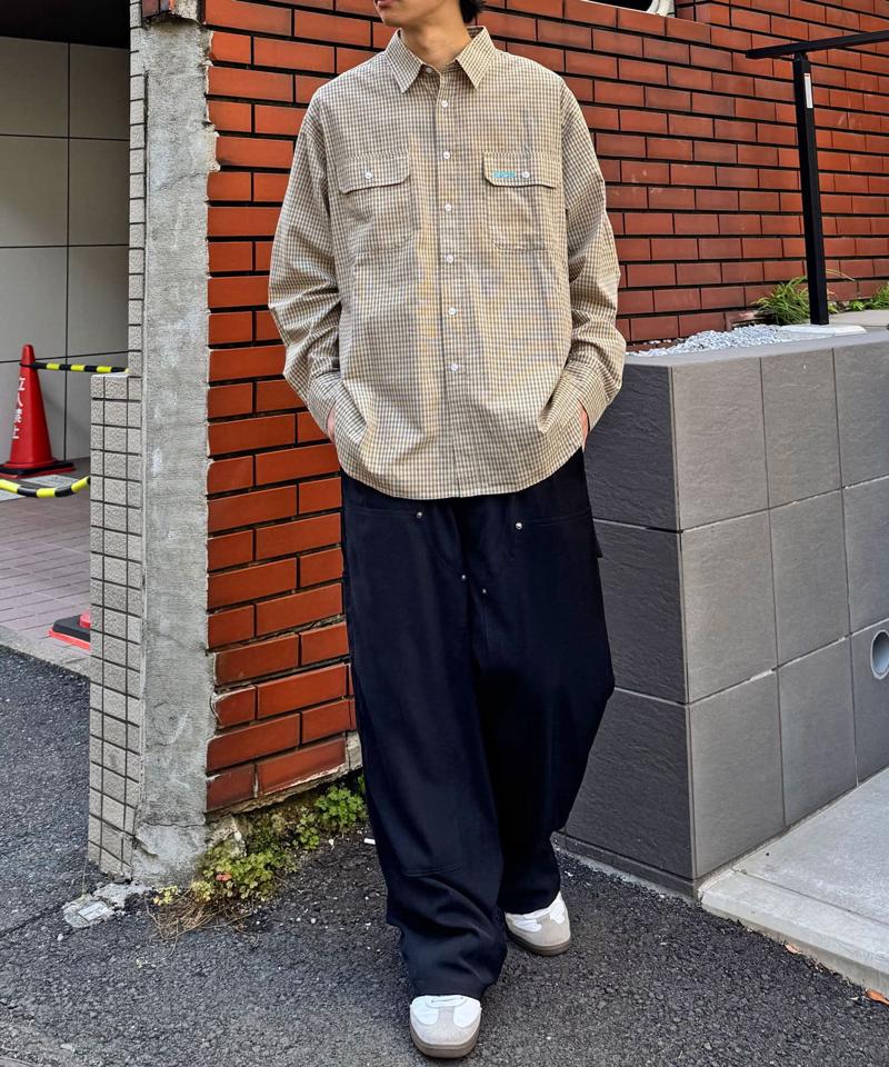 【WEB限定】【BIRDER×BIRDMANIA】チェック刺繍シャツ