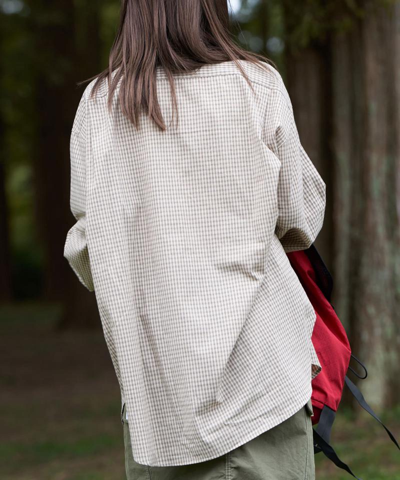 【WEB限定】【BIRDER×BIRDMANIA】チェック刺繍シャツ