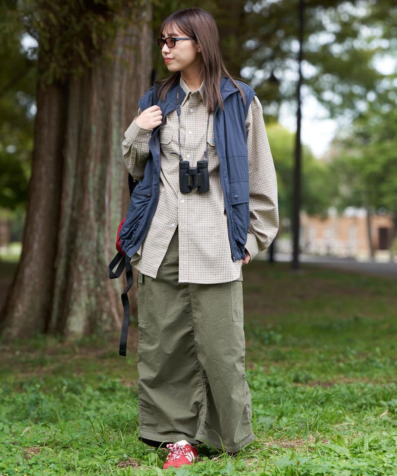 【WEB限定】【BIRDER×BIRDMANIA】チェック刺繍シャツ