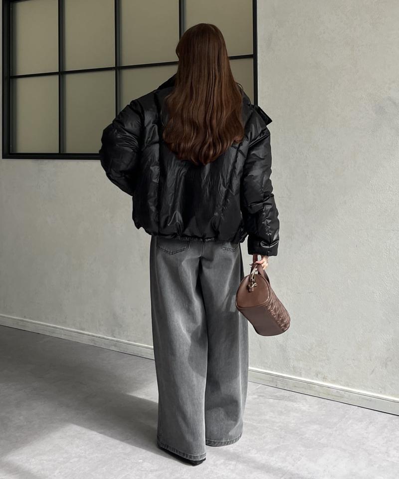 スタンドネック中綿ショートブルゾン