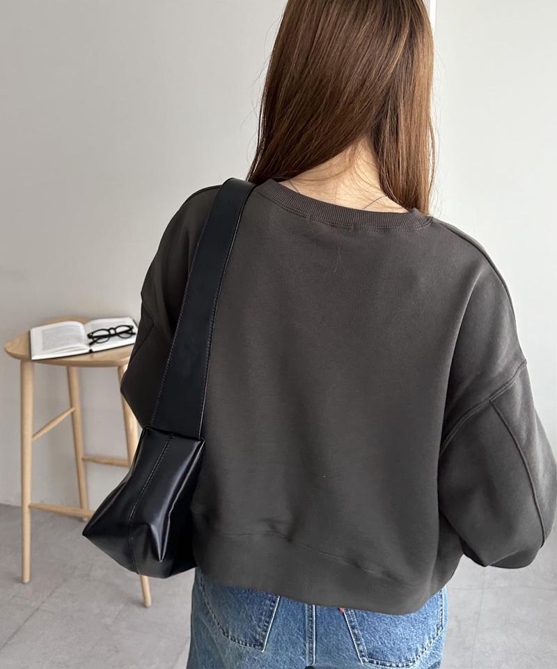 【新色追加/WEB限定】袖ロゴ刺繍ショートスウェット