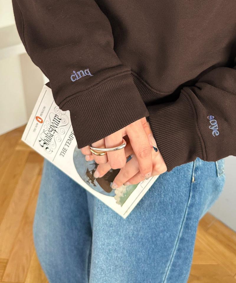 【新色追加/WEB限定】袖ロゴ刺繍ショートスウェット