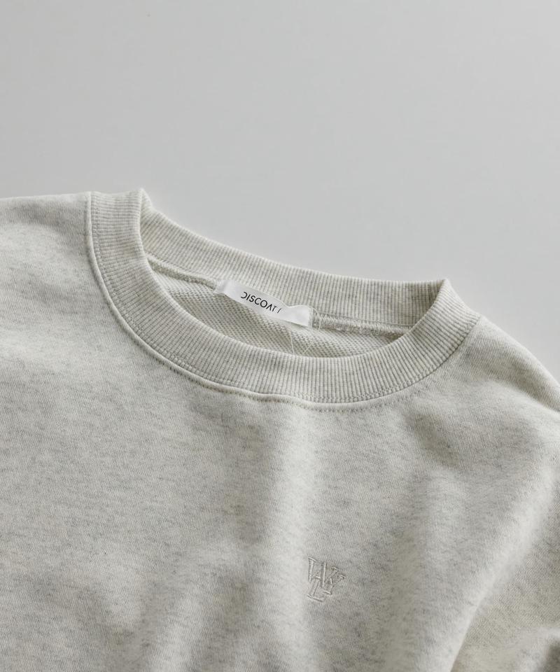 【新色追加/WEB限定】袖ロゴ刺繍ショートスウェット