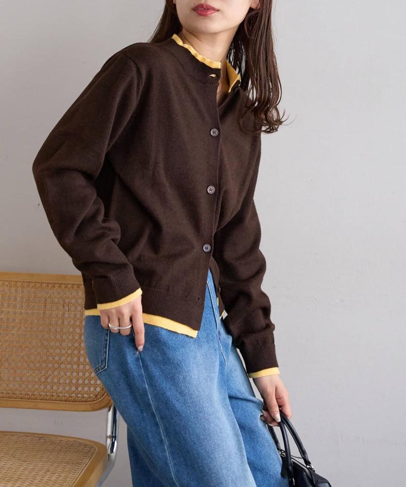 【新色追加!/WEB限定】レイヤードカーディガン