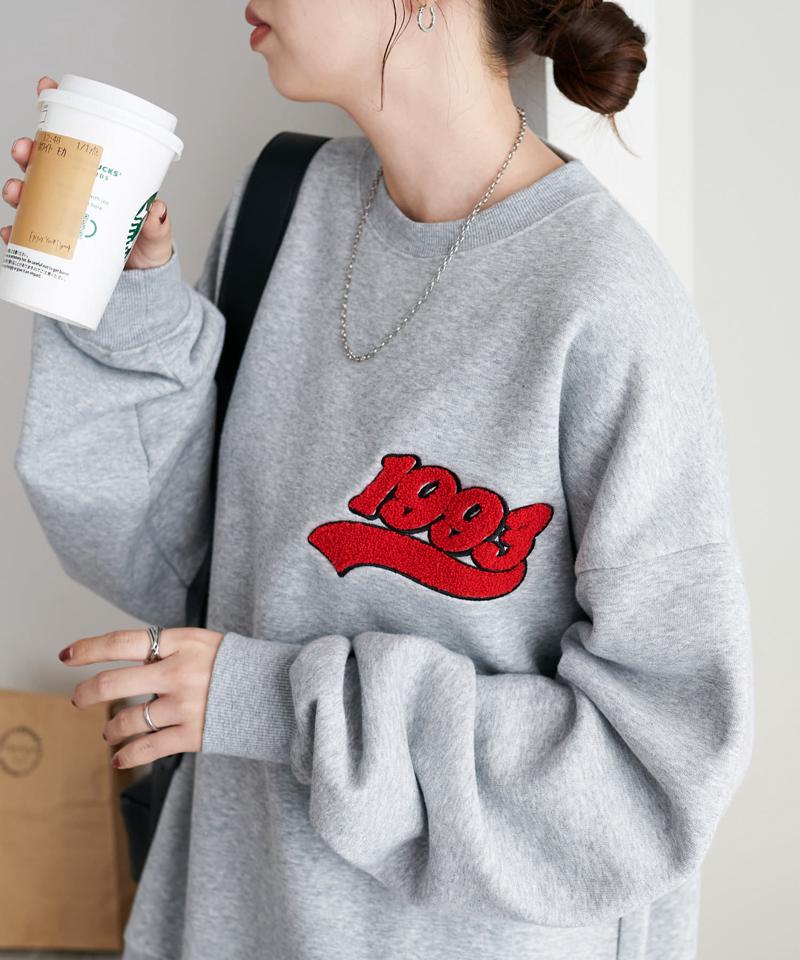 【ユニセックス】サガラワンポイント刺繍スウェット