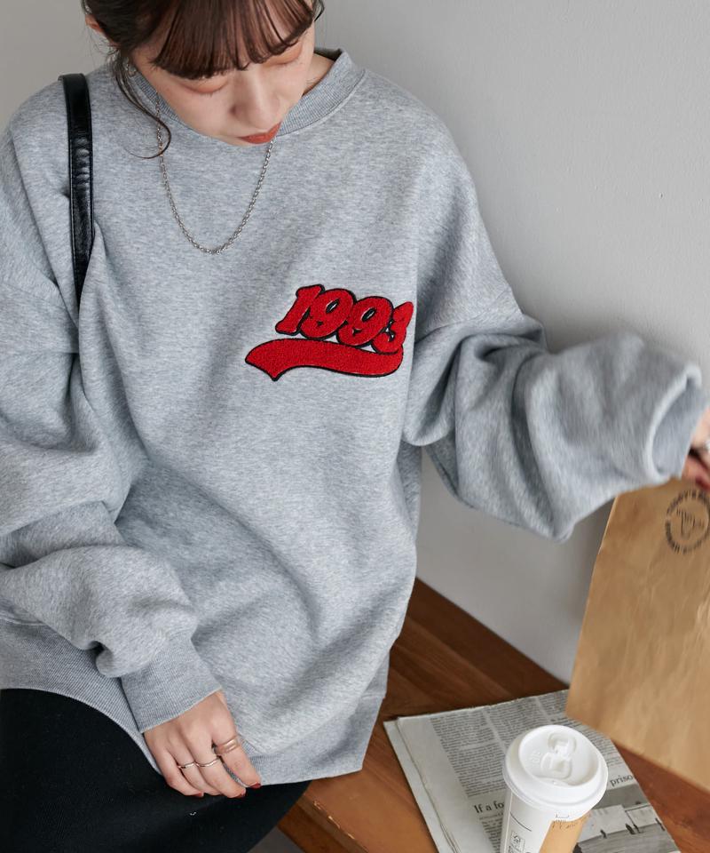 【ユニセックス】サガラワンポイント刺繍スウェット