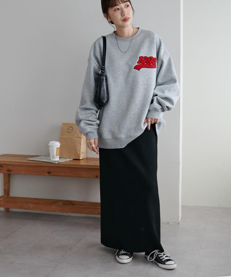 【ユニセックス】サガラワンポイント刺繍スウェット
