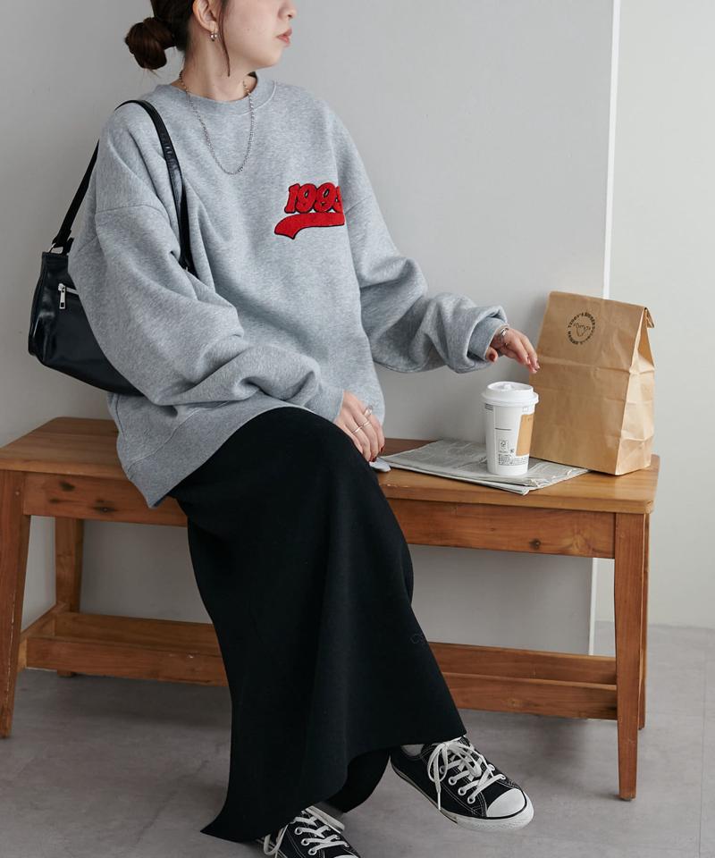 【ユニセックス】サガラワンポイント刺繍スウェット