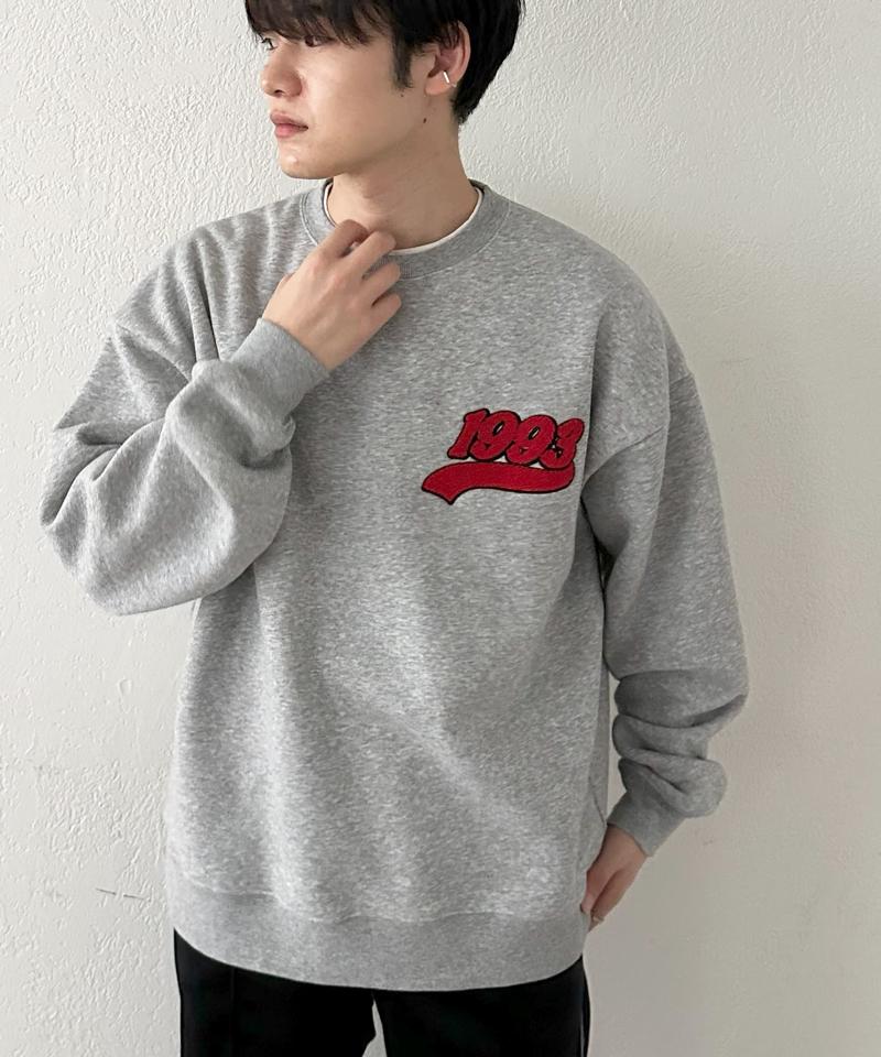 【ユニセックス】サガラワンポイント刺繍スウェット