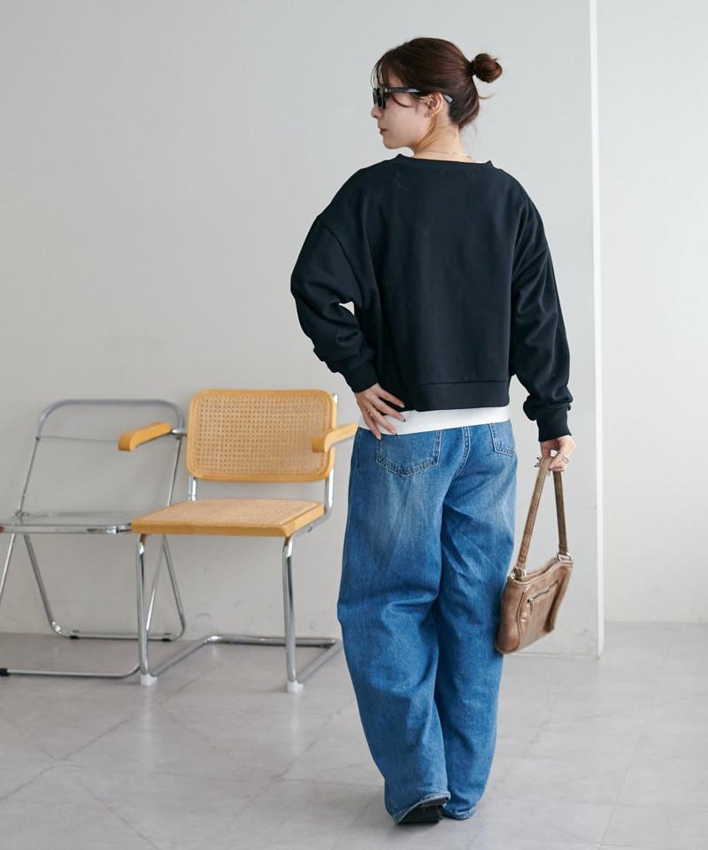 【新色追加!/WEB限定】深Vショート丈スウェット