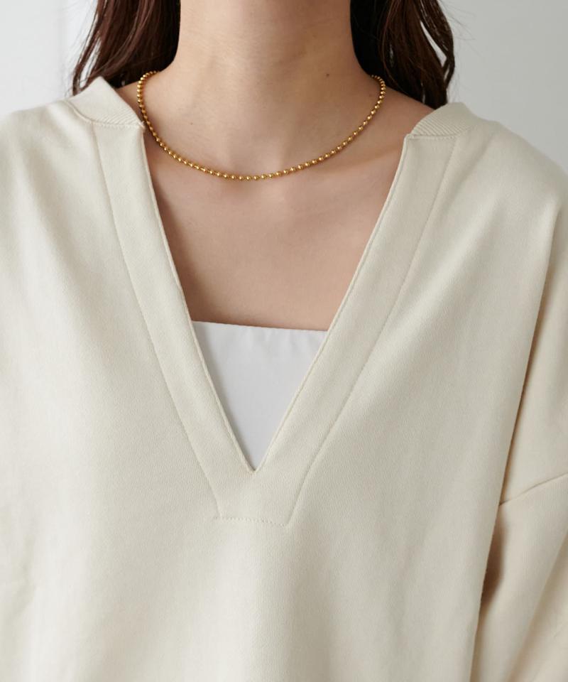 【新色追加!/WEB限定】深Vショート丈スウェット