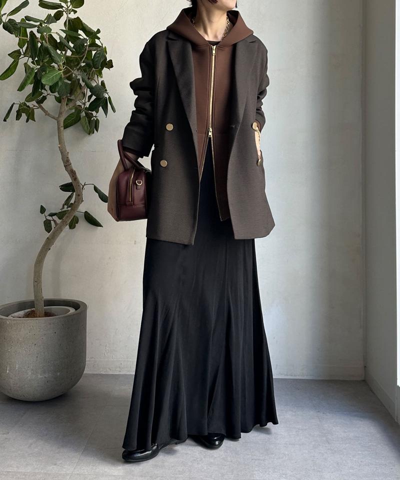 キュプラ混フレアスカート