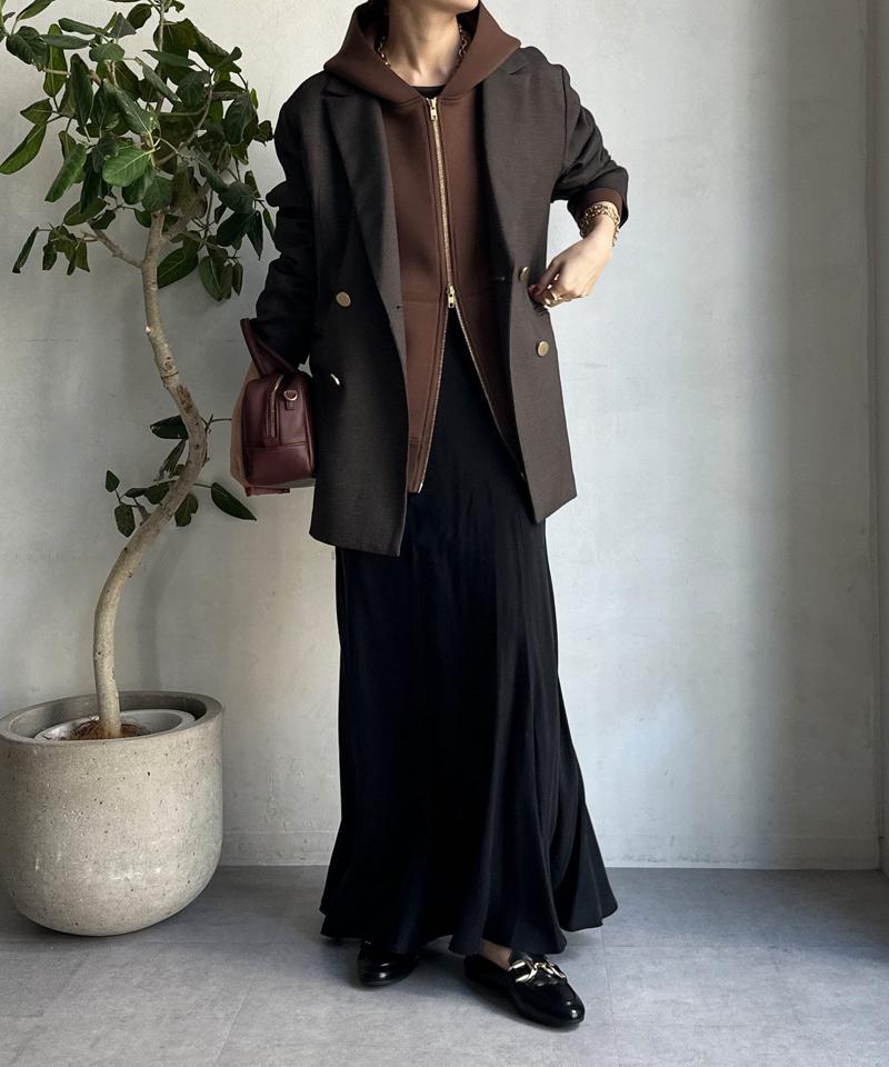 キュプラ混フレアスカート