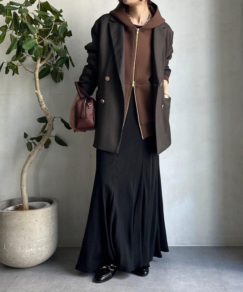 キュプラ混フレアスカート