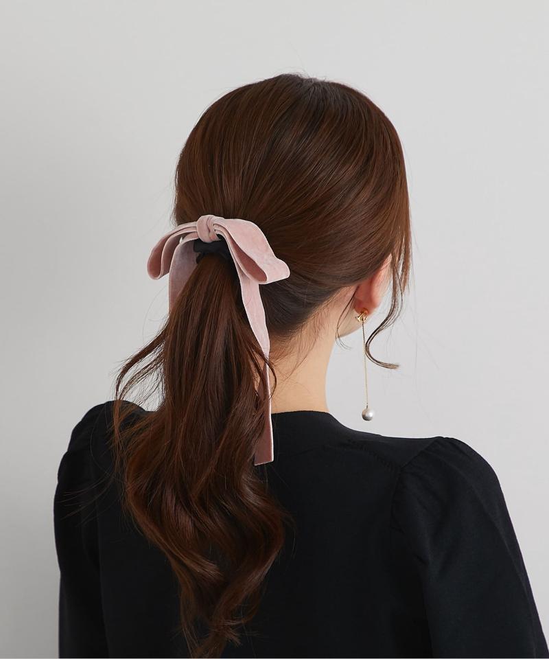 【新色登場・追加オーダー決定・お上品リボン】ベルベットヘアゴム