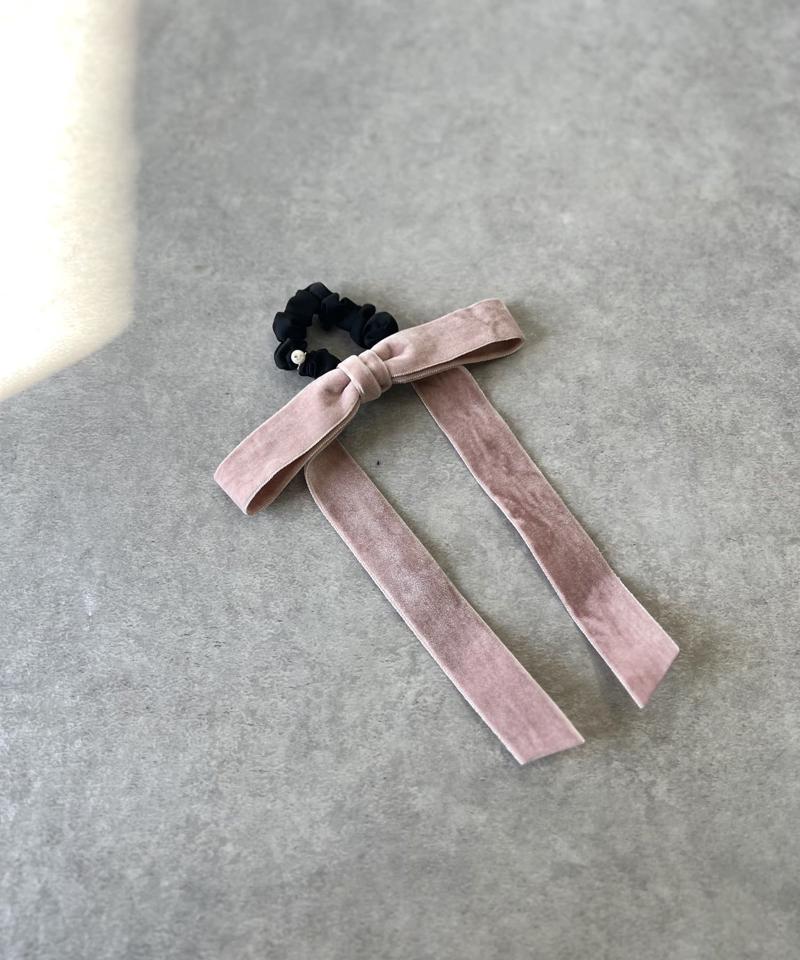 【新色追加！・お上品リボン】ベルベットヘアゴム