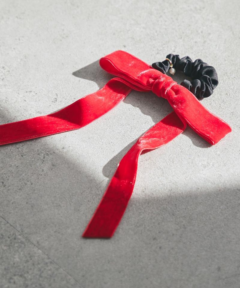 【新色追加！・お上品リボン】ベルベットヘアゴム