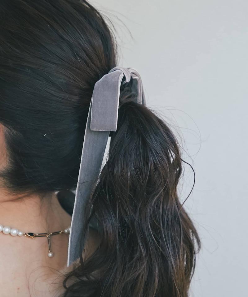 【新色追加！・お上品リボン】ベルベットヘアゴム