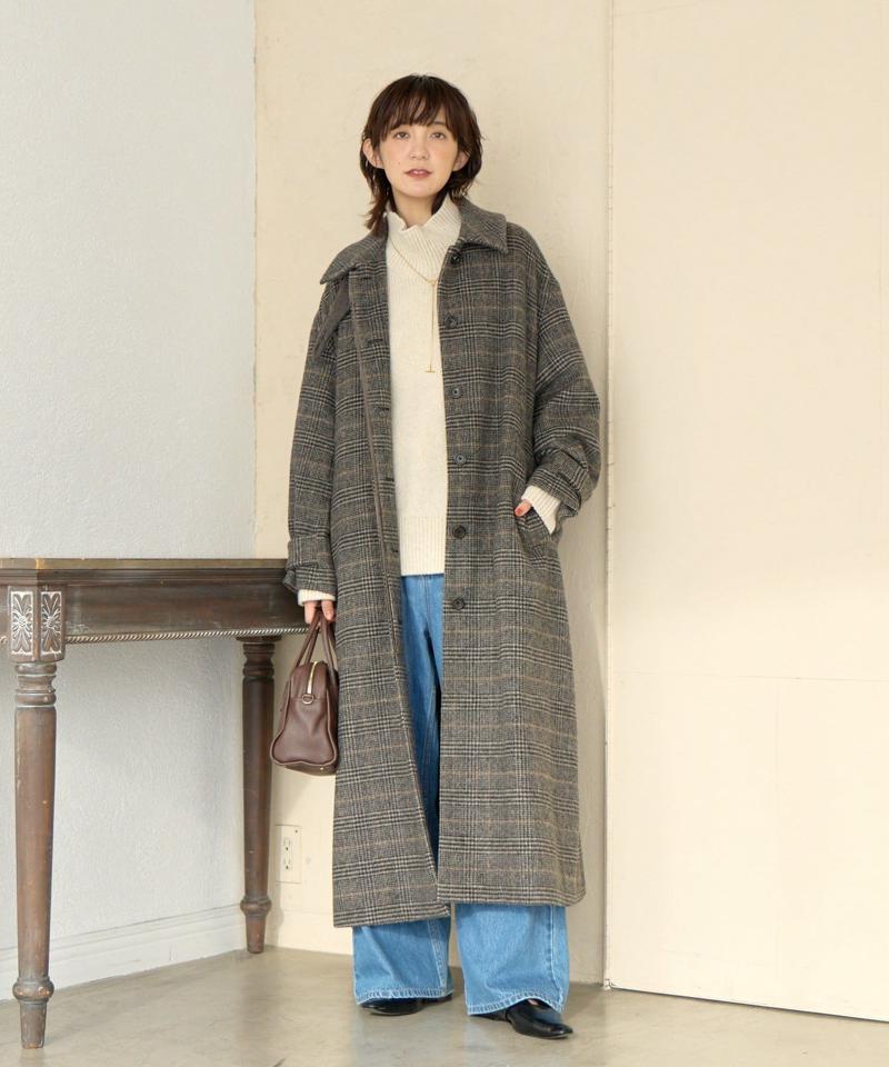 予約【暖かな素材感/リバイバル】MIXヤーンタートルニット