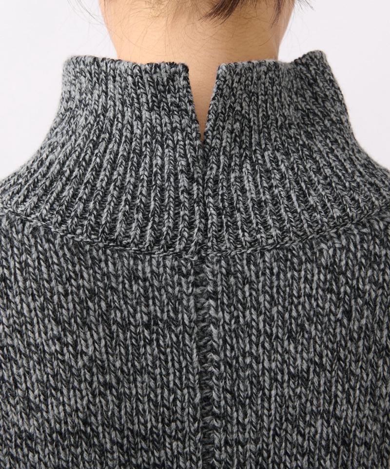 予約【暖かな素材感/リバイバル】MIXヤーンタートルニット