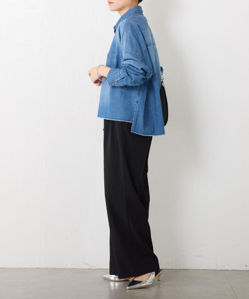【再入荷決定！着丈２種類あり/ショート丈/ロング丈】 スナッピングデニムシャツ