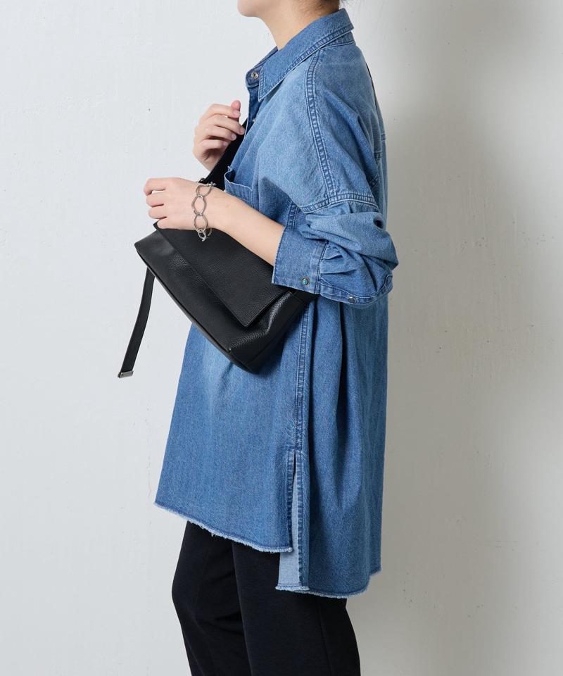【再入荷決定！着丈２種類あり/ショート丈/ロング丈】 スナッピングデニムシャツ