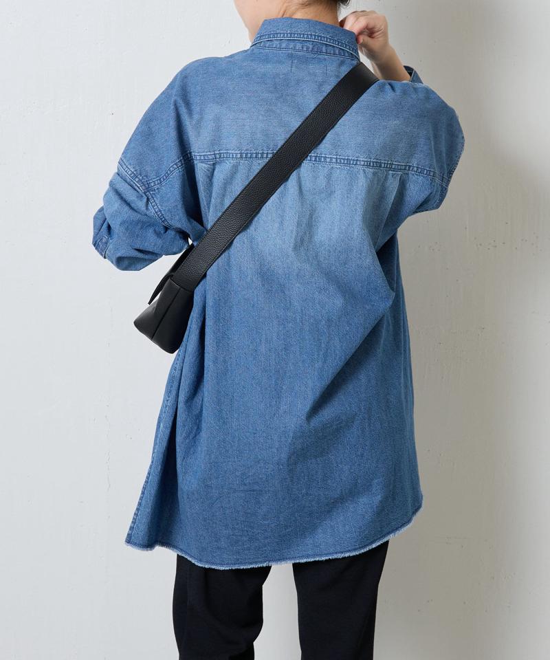 【再入荷決定！着丈２種類あり/ショート丈/ロング丈】 スナッピングデニムシャツ