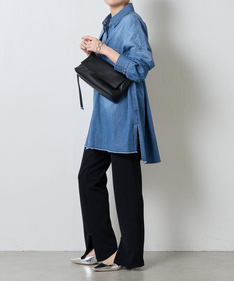【再入荷決定！着丈２種類あり/ショート丈/ロング丈】 スナッピングデニムシャツ