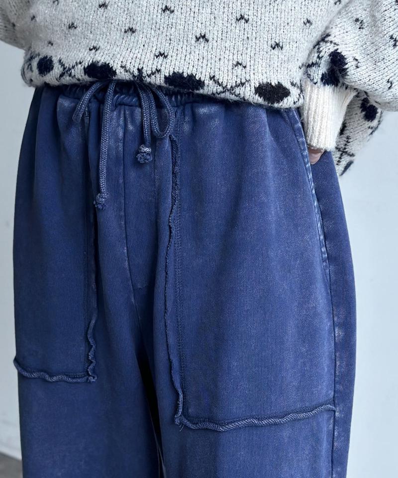 パウダー加工裏毛スウェットパンツ