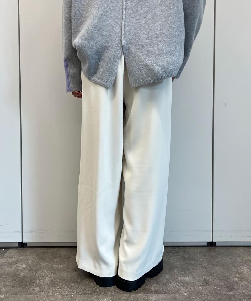 【美脚が叶う褒められパンツ／WEB限定カラー】トロミ2タックワイドパンツ