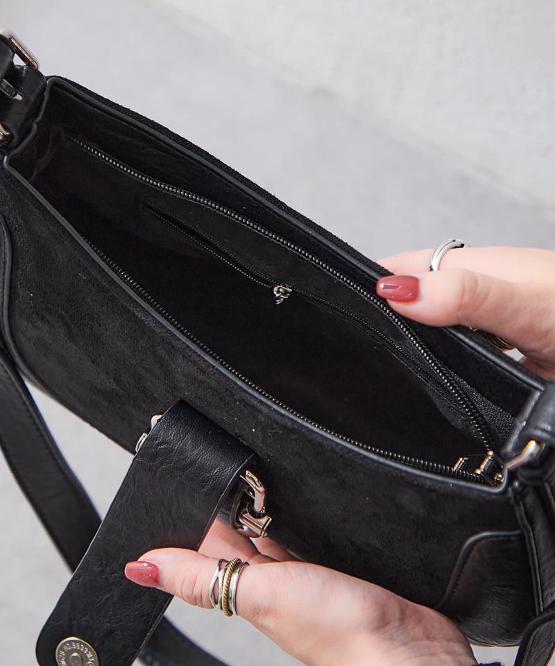 【Mavie..7】異素材ショルダーBAG