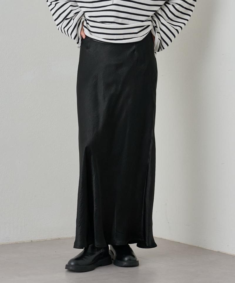 【セレモニースタイルにも活躍◎】アセテートサテンスカート