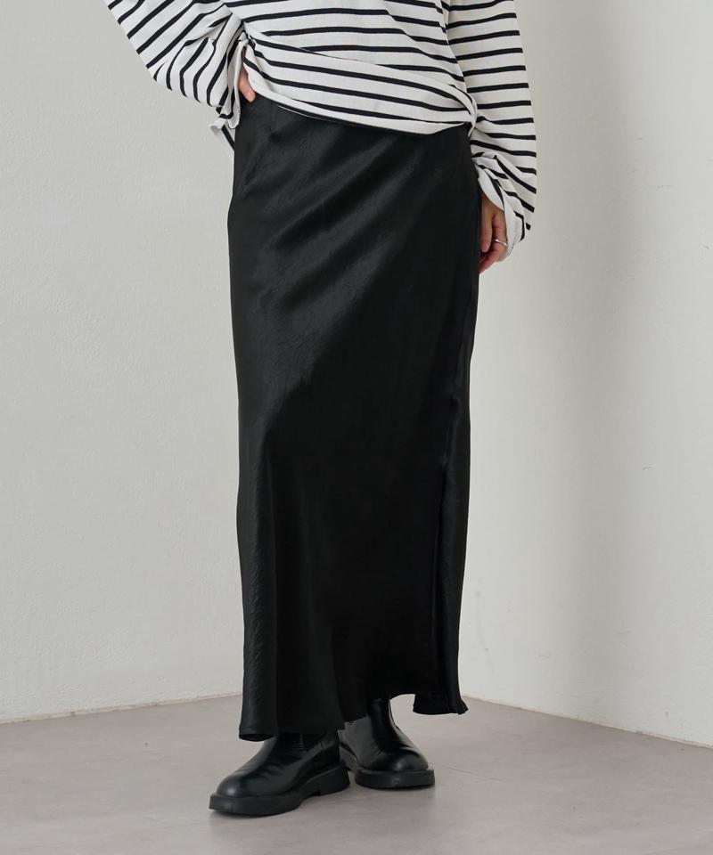 【セレモニースタイルにも活躍◎】アセテートサテンスカート