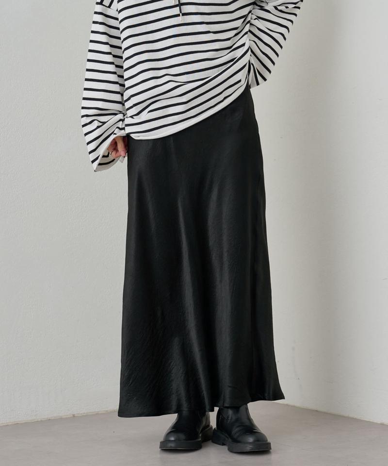 【セレモニースタイルにも活躍◎】アセテートサテンスカート