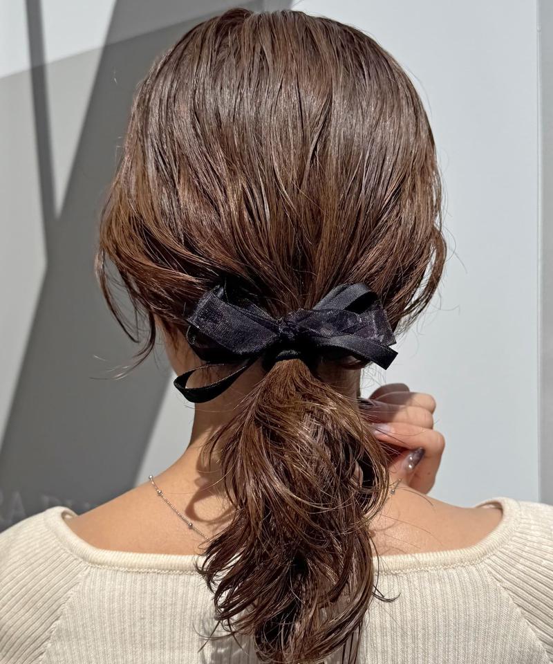 【WEB限定】テープリボンヘアゴム