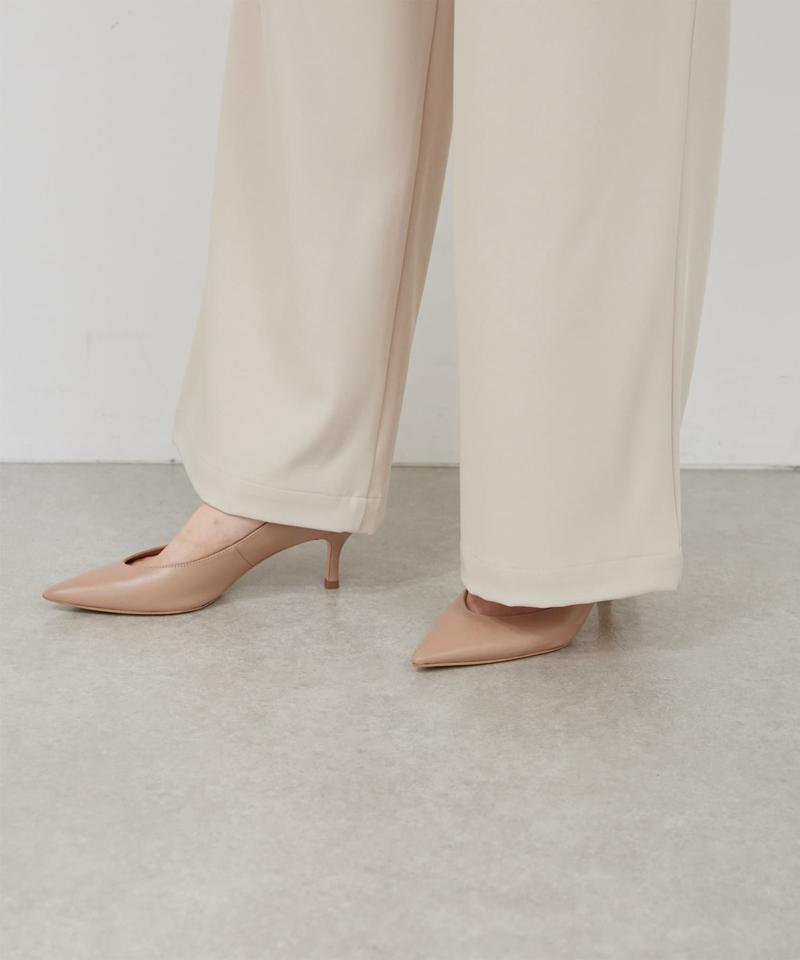 【着やせパンツ】イージータックワイドパンツ