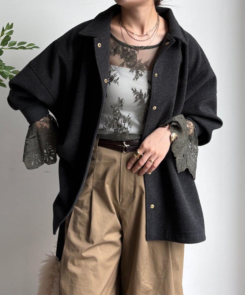 レースフレアブラウス