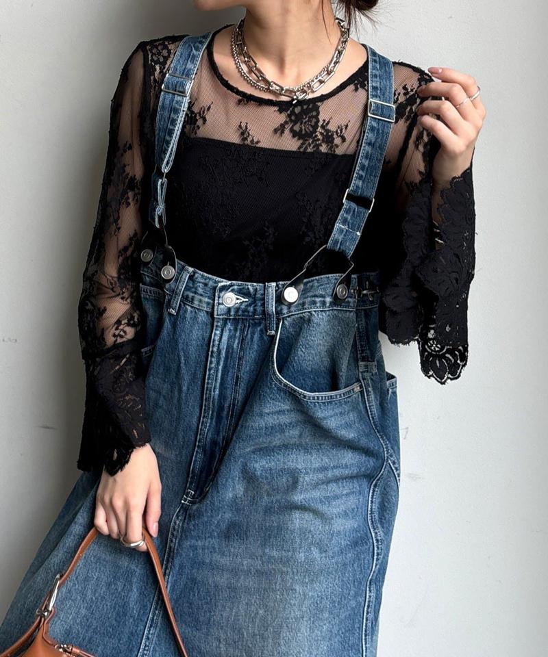 レースフレアブラウス