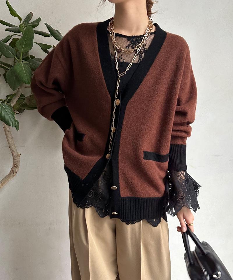 レースフレアブラウス