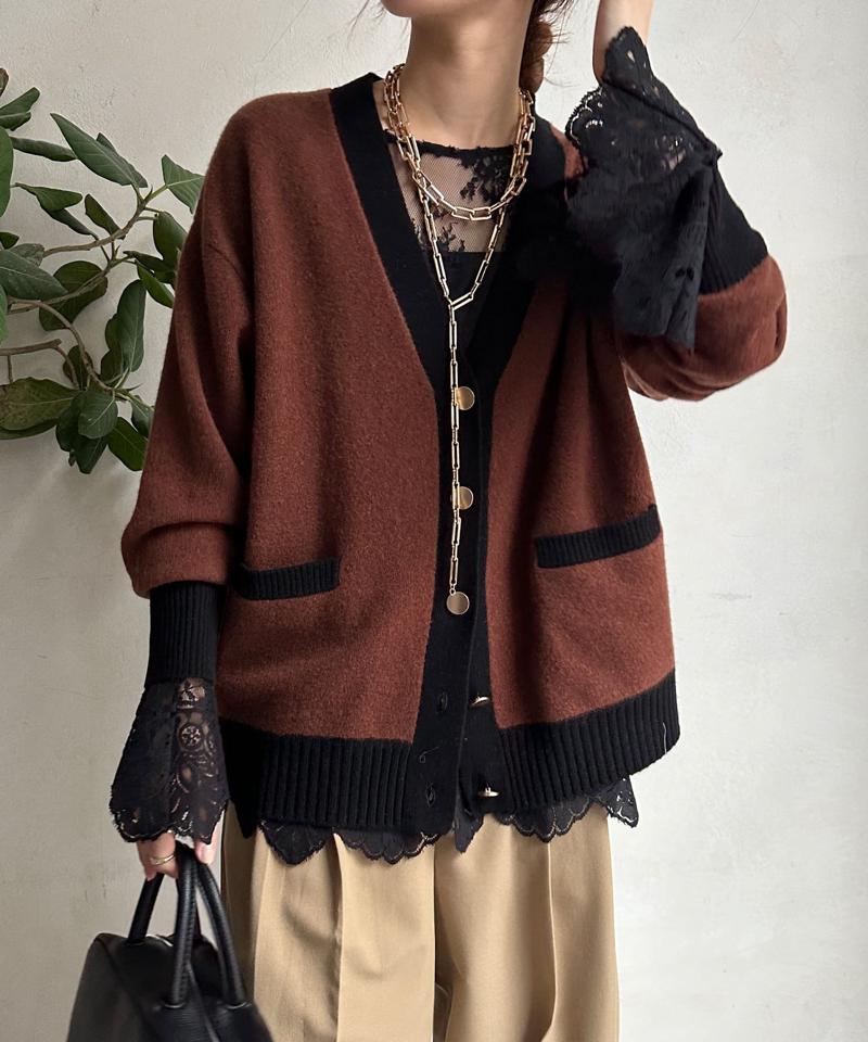 レースフレアブラウス