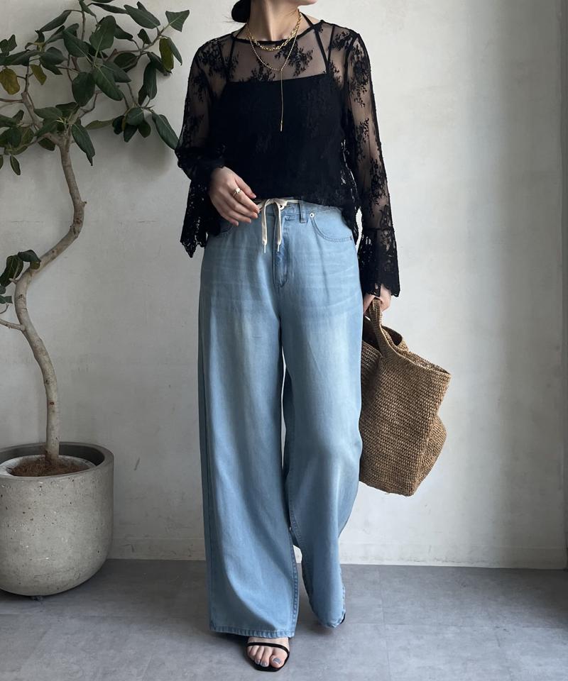 レースフレアブラウス