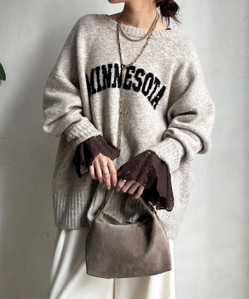 レースフレアブラウス