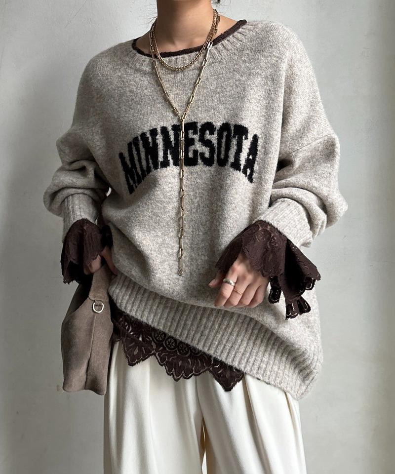 レースフレアブラウス