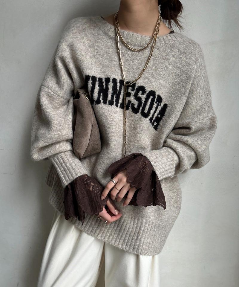 レースフレアブラウス