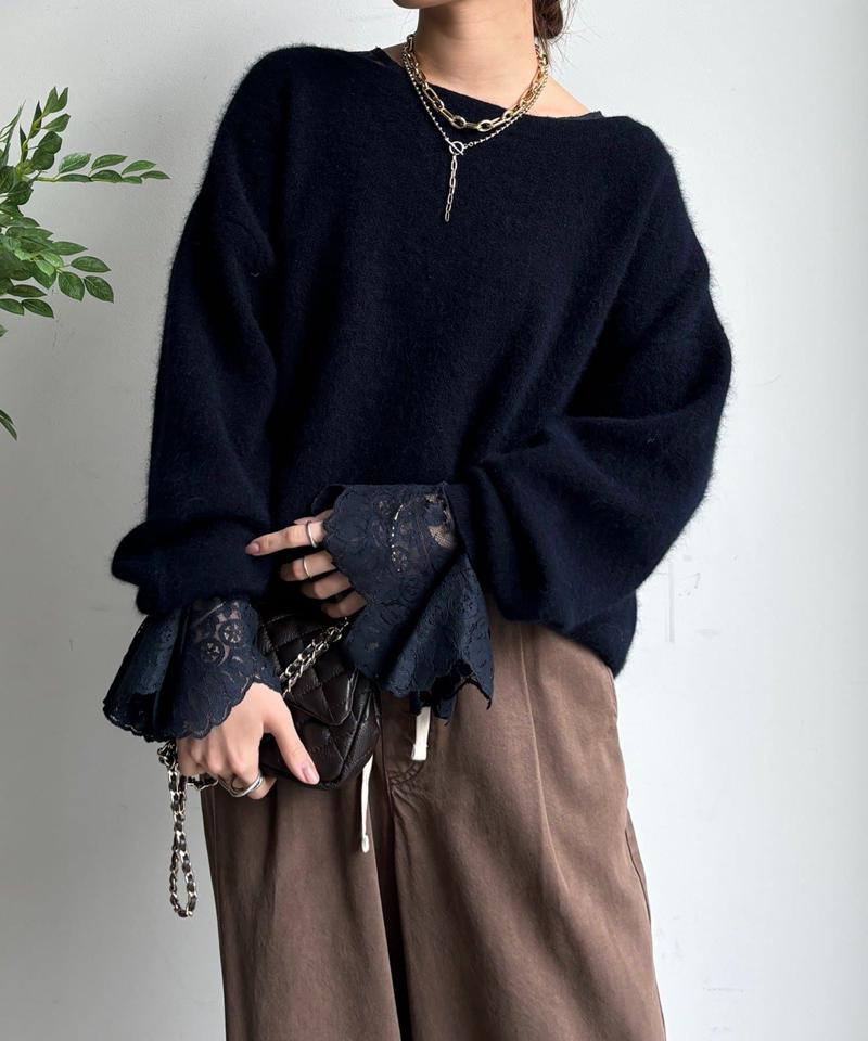 レースフレアブラウス